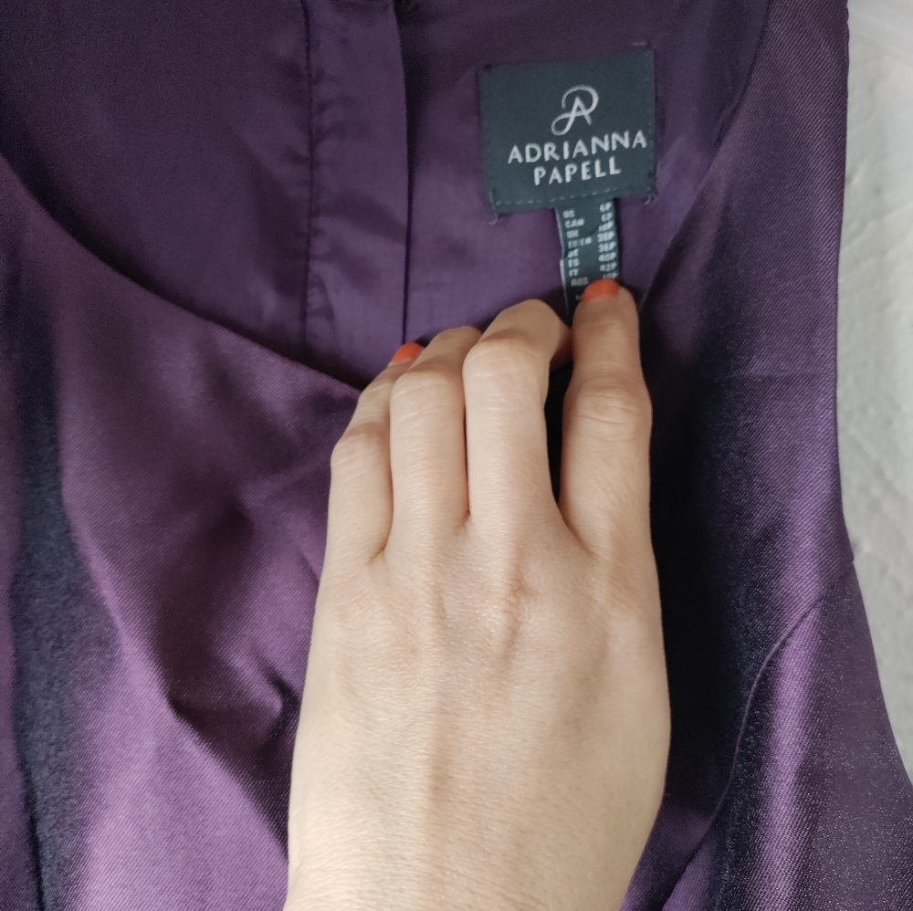 Adrianna Papell high _ low Mikado gown - Picture 7 of 10
